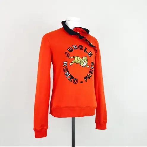 KENZO x H&M Silk Ruffle Collar Sweatshirt Orange