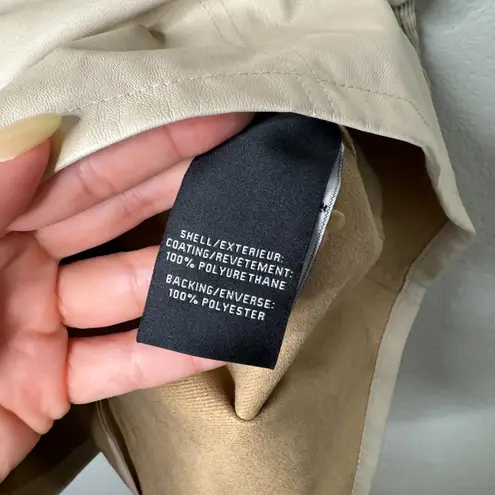 7 For All Mankind Nude Vegan Leather Mini Dress