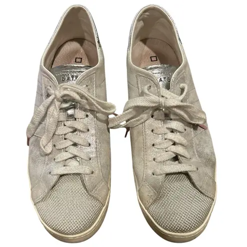 D.A.T.E. HILL LOW STARDUST Silver Sneakers Size 9.5