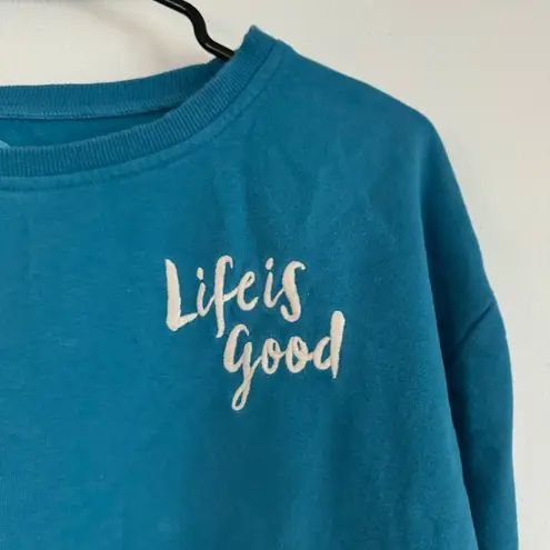 Life is Good  embroidered logo crewneck sweatshirt