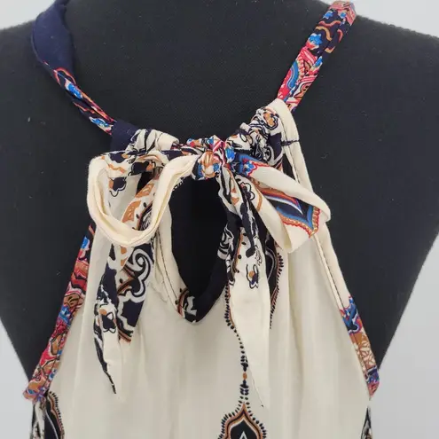 Boho Chic Summer Dress Swim Cover Beachy Halter Lightweight Vacation Size L Size L