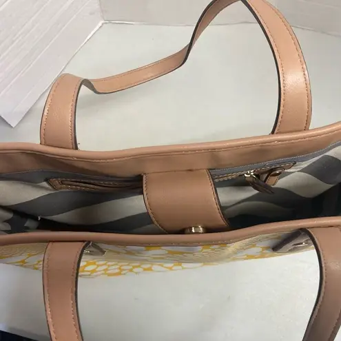 Kate Landry KATE LANDRY Women’s Tote Bag 12X6X13.5 Yellow & White