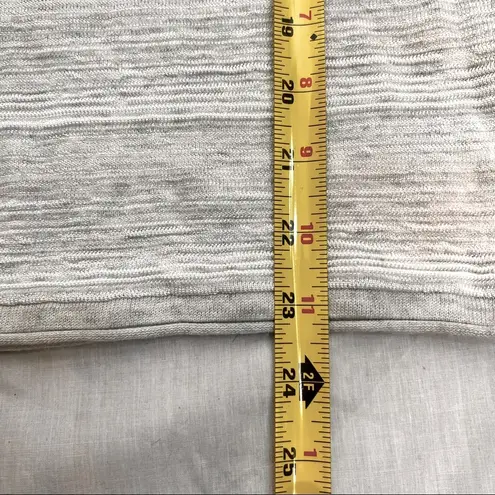 MM.LaFleur The Coleman Top Short Sleeve Knitted Gray Ivory Textured Stripe Sz XS