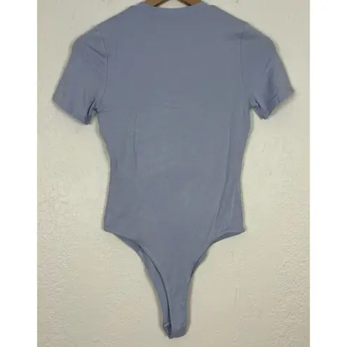 Naked Wardrobe The NW Crew T Short Sleeve Bodysuit in Periwinkle NWT Size Large