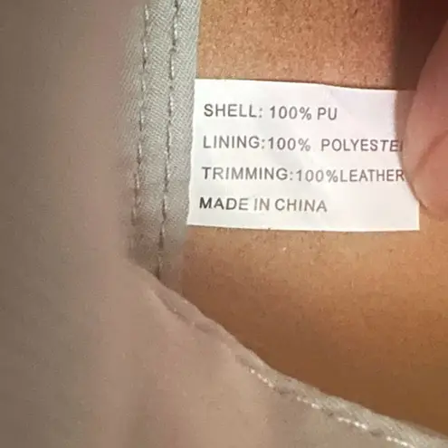 Harper Ave Orange Cream Patent Vinyl Leather Trim Backpack Bag Travel Diaper Bag