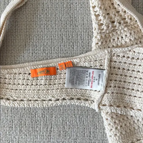 Superdry Cream Sleeveless Cropped Halter Top