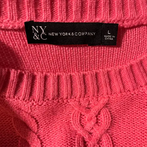 NEW YORK & COMPANY Stripe Sweater Dress Size L Yellow Size L