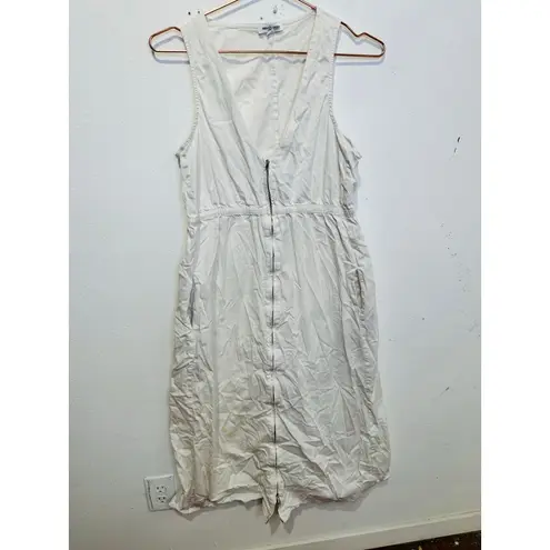 AREA STARS White Cotton Waist Cinching Sleeveless Jean A