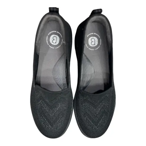 Bzees  March on Moc Slip-on Loafer Black Women's Size 6.5 Comfy Lightweight