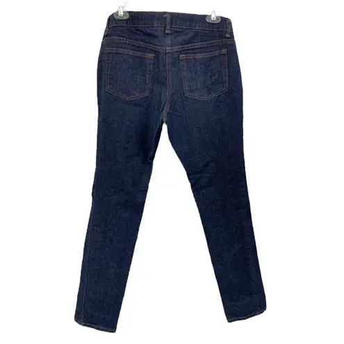 I Heart Ronson Women Size 8 Blue Tapered Leg Dark Wash Cotton Blend Stretch Jean