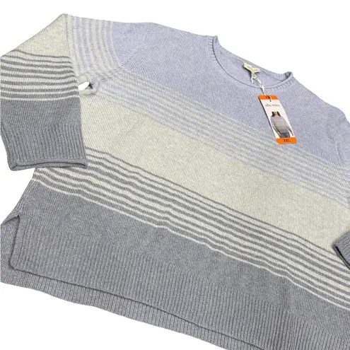 Ella Moss ππ€ Womenβs Blue Striped Pullover Sweater β Size XXL β NWT π€π