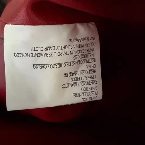 Andrea Red Faux Leather Tote Bag Snake Print Strap & Pouch – NWOT