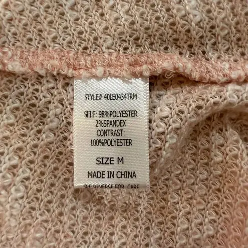 Living Doll Open Front Embroidered Sleeveless Duster Cardigan Womens Medium Pink