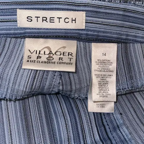 Villager Sport Blue Pinstripe Denim Skirt