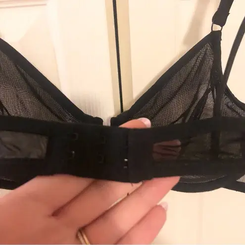 NWOT SIMONE PERELE ROSALIE FULL CUP BRA 18Y314 BLACK 34B Sheer Black Bralette Size undefined