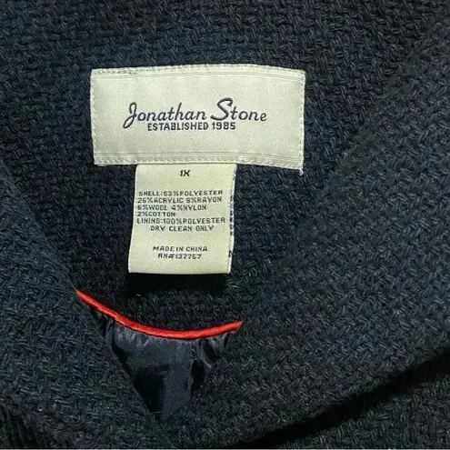 Jonathan Stone Women's Sleeved Cape Coat Size M Black Full Button