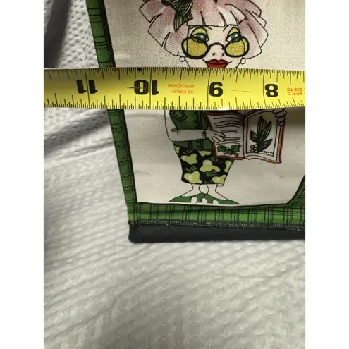 Handmade Purse Priss Novelty Tote Whimsical Women Panels w/red eyelash trim