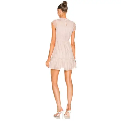 ALLSAINTS - Perri Metallic Nuk Pink Tulle Mini Dress Size US 10 New With Tags