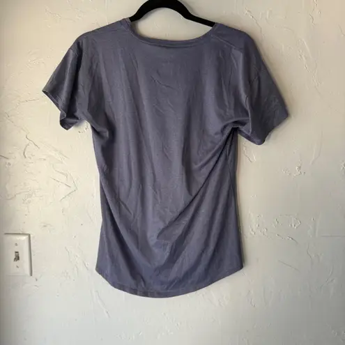 REI Co Op Womens Blue Short Sleeve Crew Neck T Shirt Built On Purpose Size Small Gray