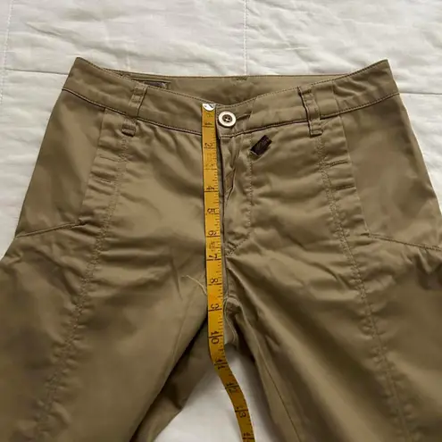 Marithe Francois Girbaud tan khaki trousers slim leg unique styling Size XS
