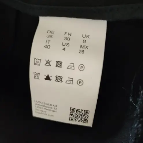 BOSS Hugo Boss • Tiluna Side Zip Dress Ankle Pants Black Womens Size 4 Work