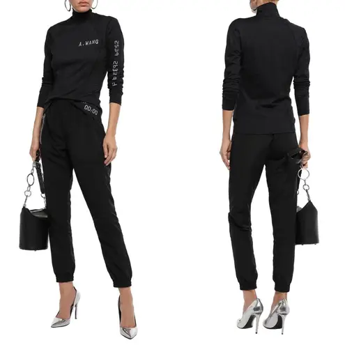 Alexander Wang Black Credit Card Technical Jersey Top