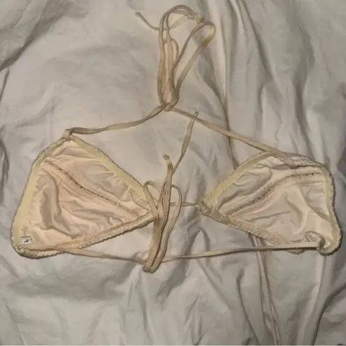 Elegant Cream Halter swim bralette Size undefined