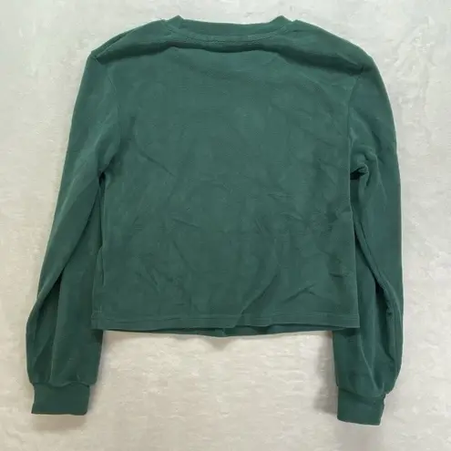 WALLFLOWER Sweatshirt Jr's Size Small Green Christmas HO HO HO Pullover NWOT