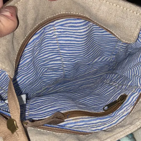 BIG MUTTS DENIM PURSE Crossbody Sling Convertible DOGS ON BENCH CUTE! Tan