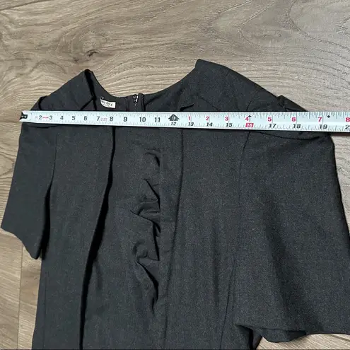 Miu Miu Gray Wool Classic Short Sleeve Dress Size 38