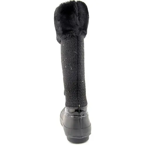 INC International Concepts Black Lorinah Women Round Toe Canvas Winter Boot NWT Size 8