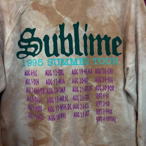 Sublime Sun 1995 Summer Tour Tie Dye Ska Rock Band Hoodie M
