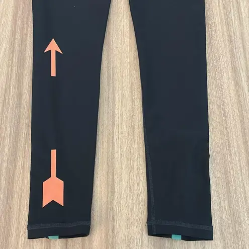 The Upside Navy Striped Athletic Leggings Size 8 Blue