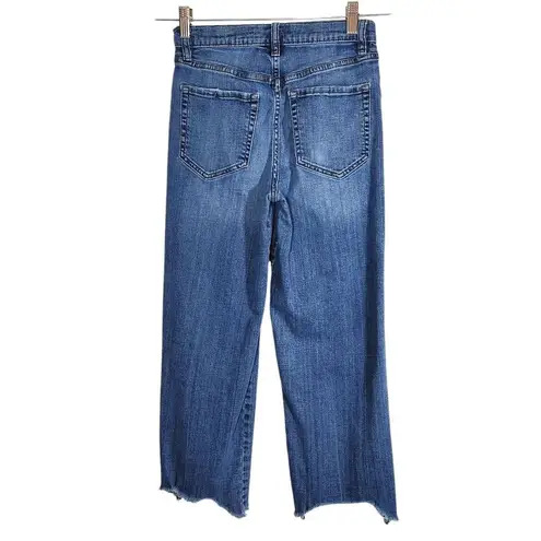 Cropped Distressed Denim Size 27 Ella Moss Wide Leg Cropped Jeans