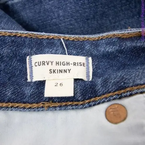 Madewell NWOT  Curvy‎ High-Rise Skinny Jeans in Wendover Wash: TENCEL™ Denim, 26