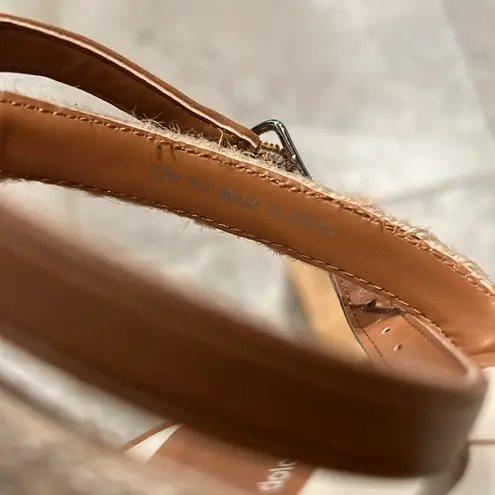 Dolce Vita Aurora Cedar Embossed Stella Platform Wedge Sandals Size 9.5 NWT Tan