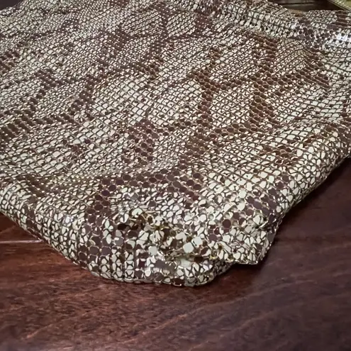 Shea Shea Vintage Gold and Cream Metal Mesh Slouchy Shoulder Bag Purse