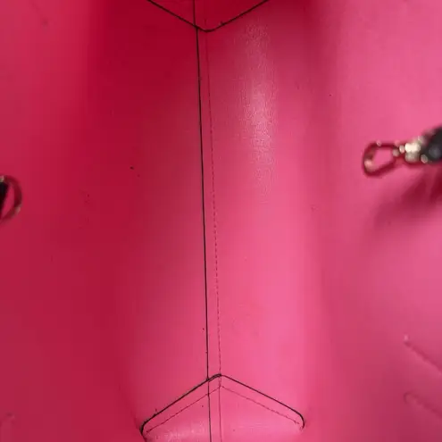 Kate Spade Molly Large Tote Bag Black White Stripes with Pink Interior