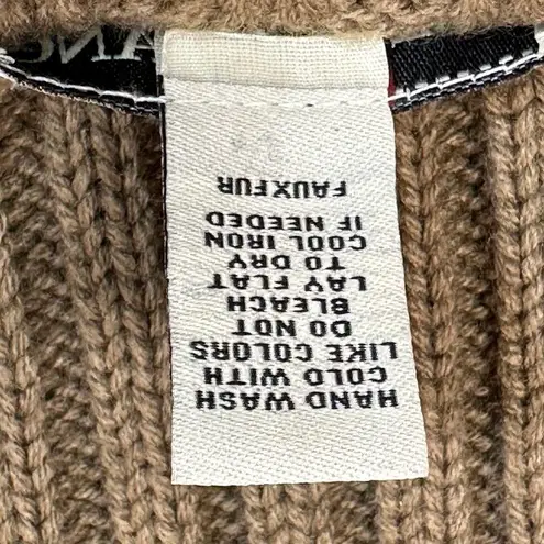 Love Change Italy Vest Womens 3X Faux Fur Sweater Open Cozy Cabin Mob Wife Boho Brown