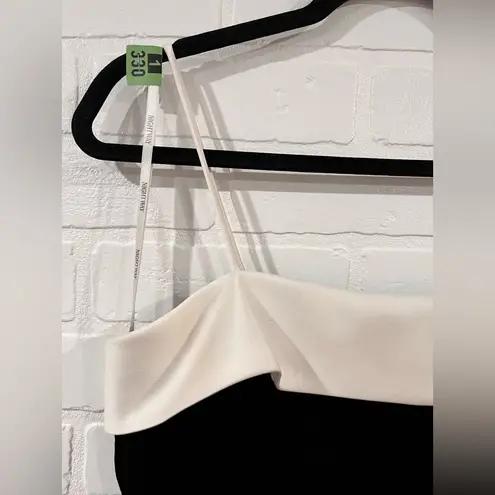 Y2K Night Way Collections Vintage White and Black Velvet Dress w/Tulle 90s 2000s Size 8