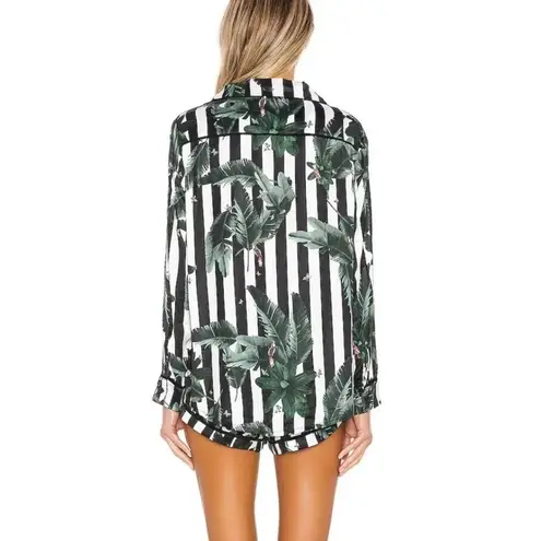 Revolve  Plush PJ Set in Black & White Jungle Stripe