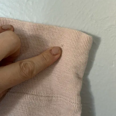 Le AL.X organic cotton crew neck top drop shoulder size XL pink pullover knit