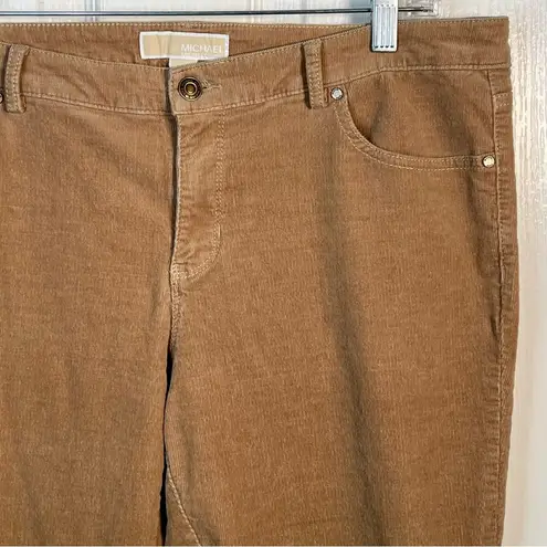 MICHAEL Michael Kors Sz 12 Brown Tan Straight Leg Corduroy Pants Cords