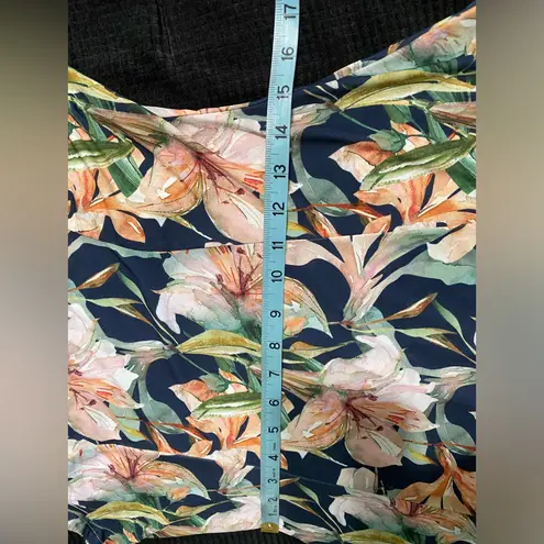 Lascana Blue/Pink/Green Floral Tank Dress Maxi Straps Size 38 (6) Blue