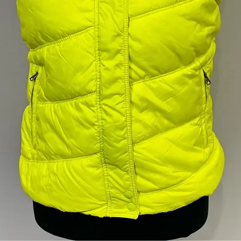 American Eagle Outfitters Women’s Down Puffer Yellow Zipped Hoodie Jack Vest M