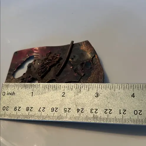 Handmade Artistic Metal Brooch one of a kind - Image 4