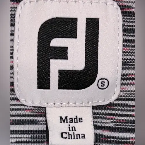 FootJoy Ladies Zip Up Jacket, Pockets, Thumb Hole, Black/Red/White/Grayish Small