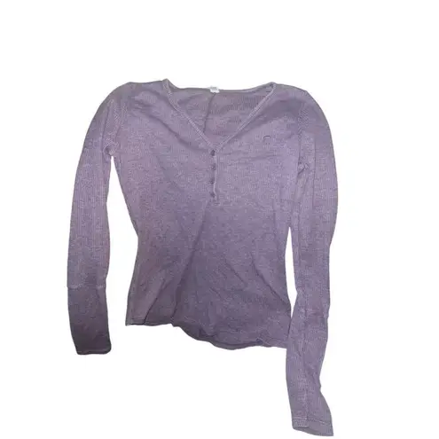 Zyia ✨ Active Don't Wake Me Up Sz Small shirt purple waffle knit thermal✨