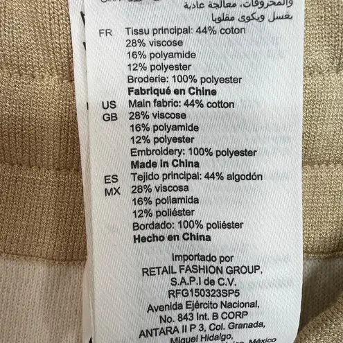 NWT Sandro Paris Straight Leg Knit Drawstring Joggers Size FR 42 US 10 Tan