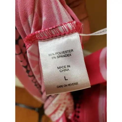 NY & Company Pink and Black tie Work Dress